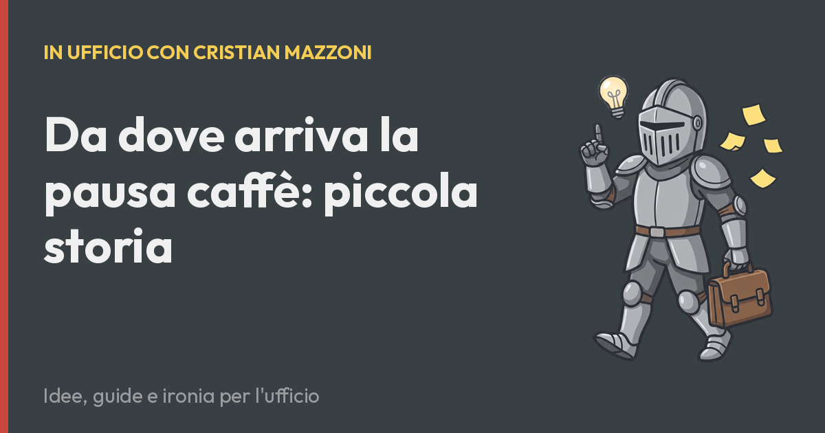 Da dove arriva la pausa caffè: piccola storia