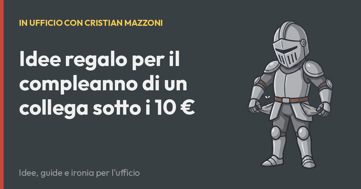 Idee regalo per il compleanno di un collega sotto i 10 €
